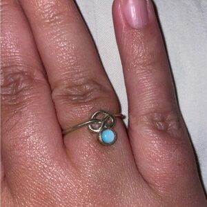 Elegant Silver and Larimar Ring